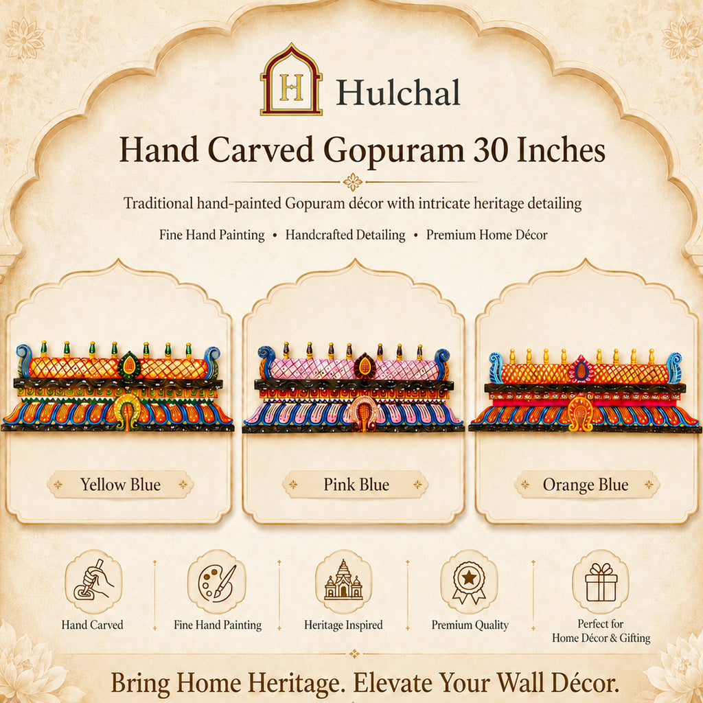 Hand Carved Gopuram 30 Inches