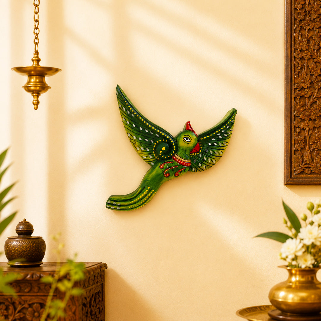 Natural wood Parrot Set