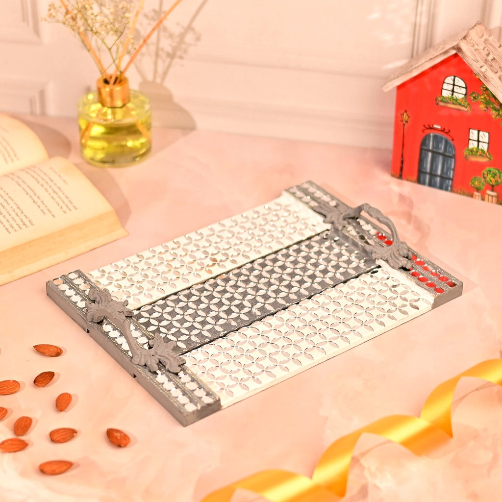 Stripped Lippan Art Tray Chakori