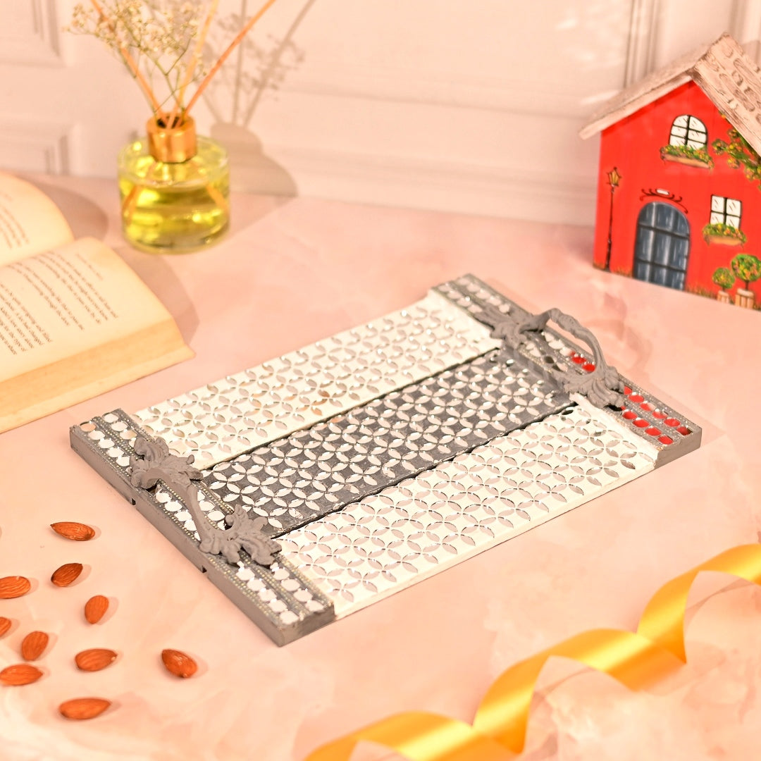 Stripped Lippan Art Tray Chakori