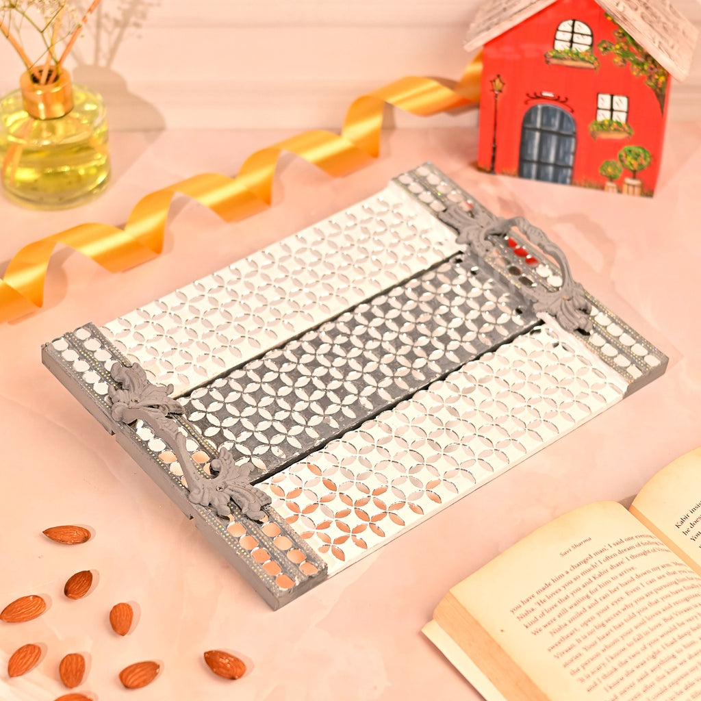 Stripped Lippan Art Tray Chakori