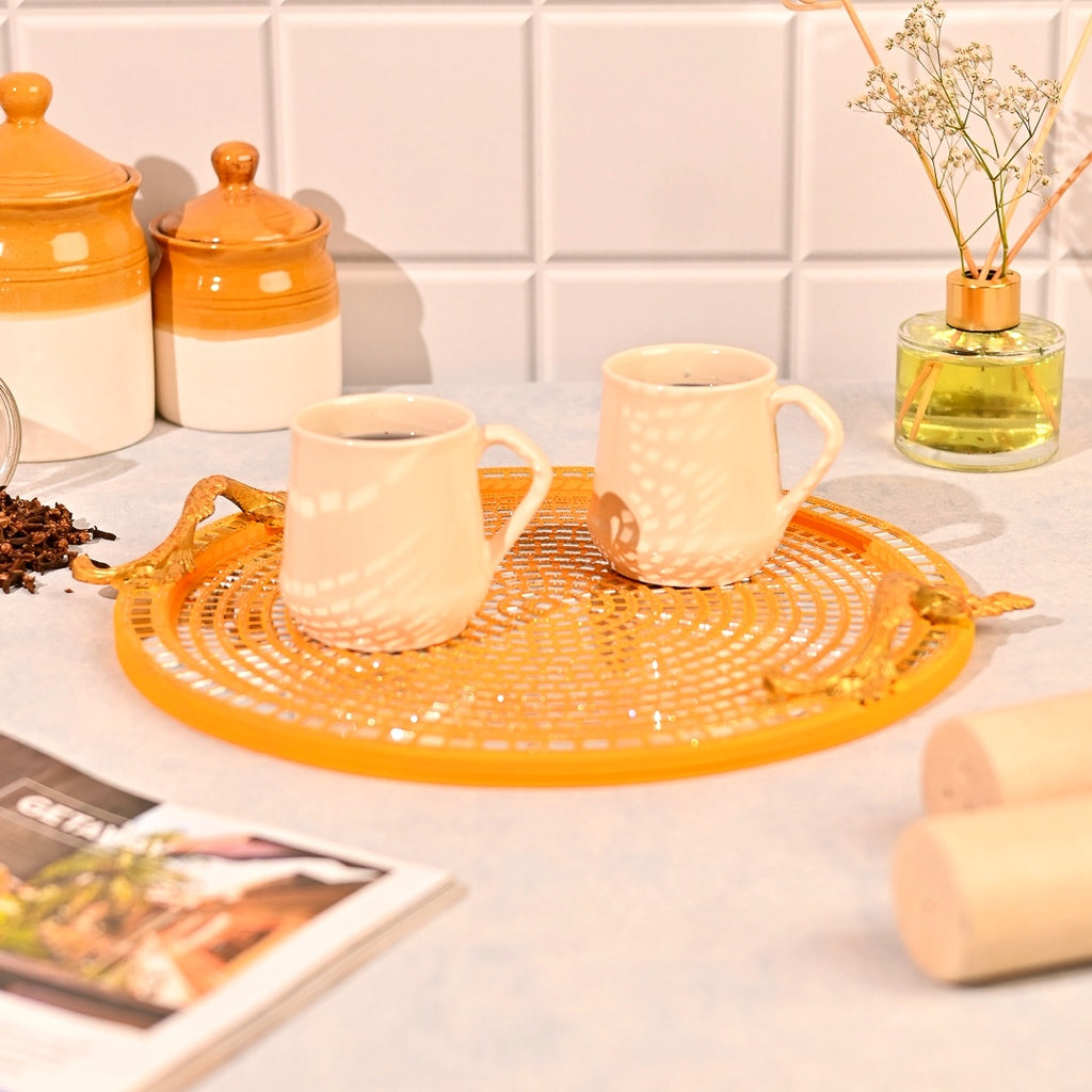 Circle Lippan Art Tray Surya