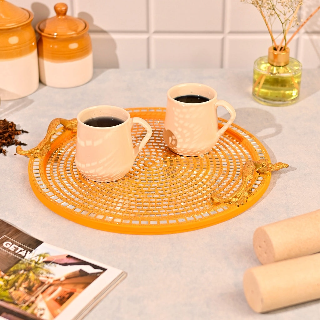 Circle Lippan Art Tray Surya