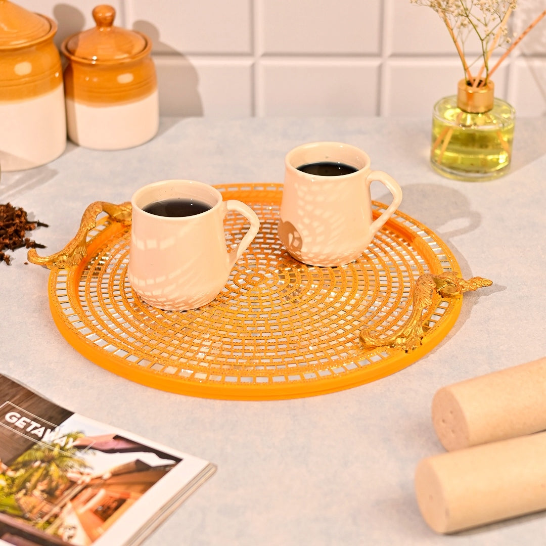 Circle Lippan Art Tray Surya