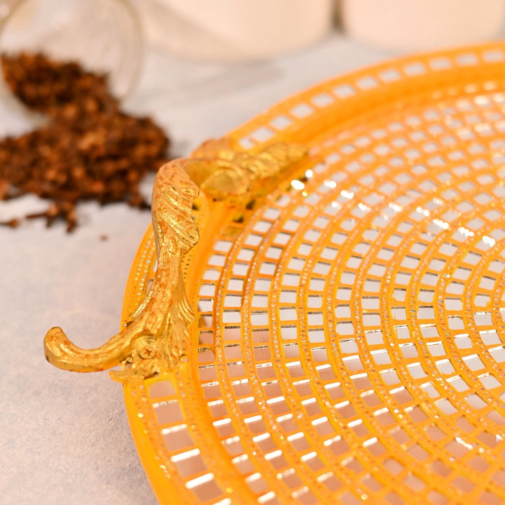 Circle Lippan Art Tray Surya