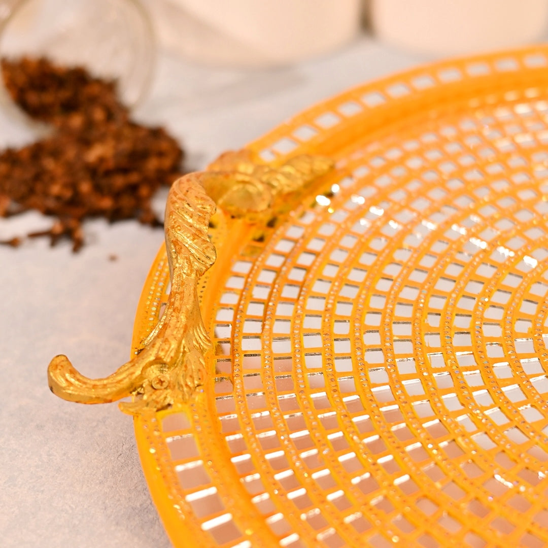 Circle Lippan Art Tray Surya