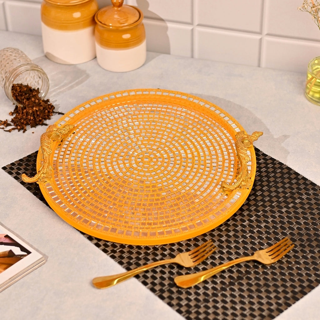 Circle Lippan Art Tray Surya