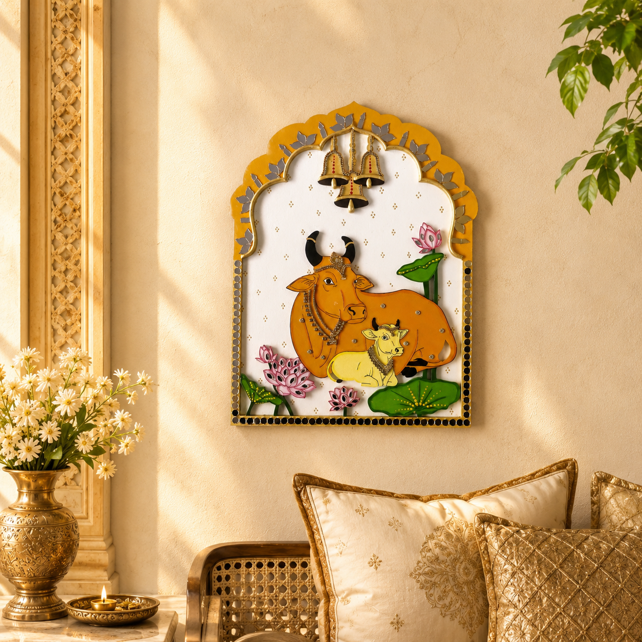 Pichwai Cow Wall Frames