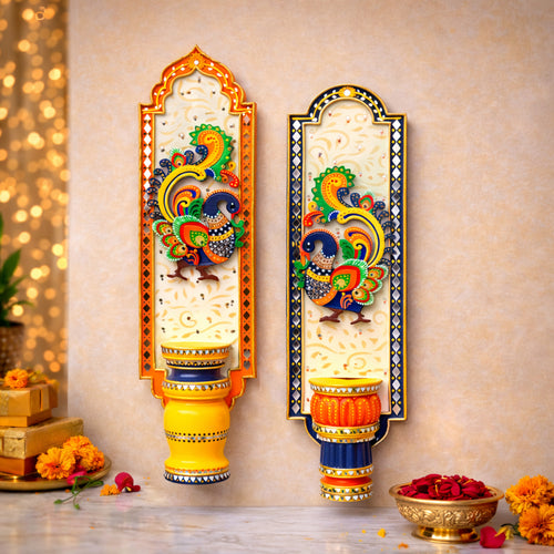 Shriyam Wall Panel Peacock Pair