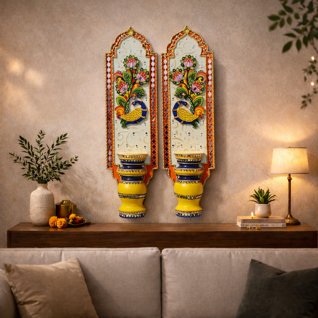 Shriyam Wall Panel Peacock