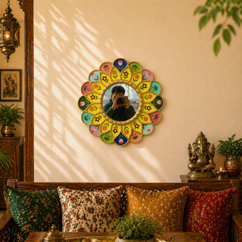 Floral Mirror Wall Décor B Classic