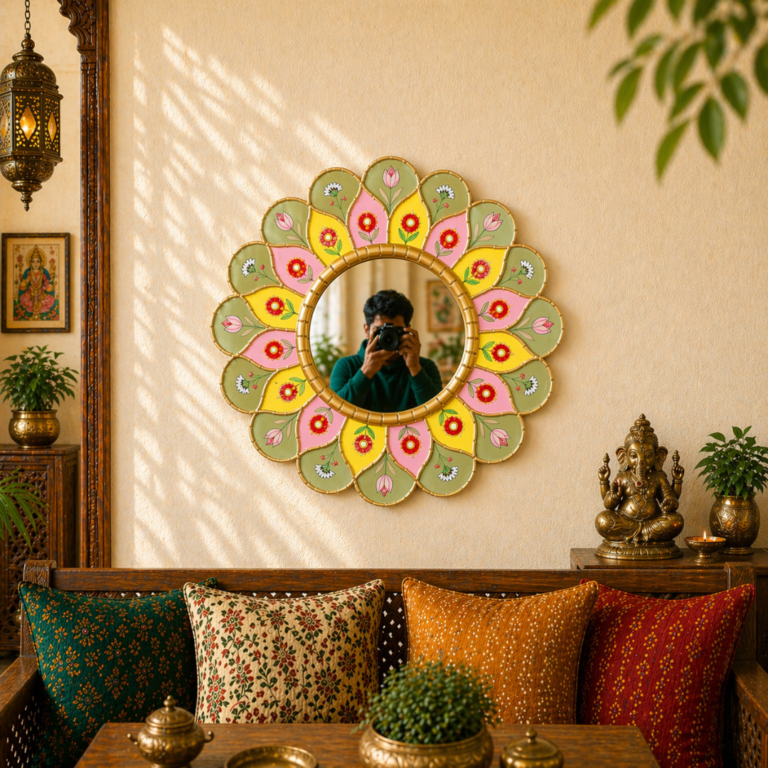 Floral Mirror Wall Décor B Elegant 