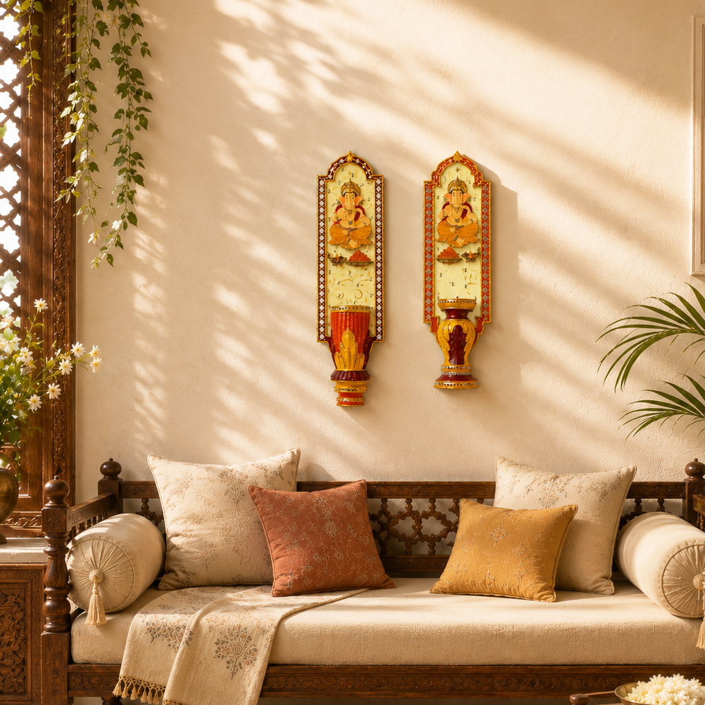 Shriyam Wall Panel Gajananam Pair