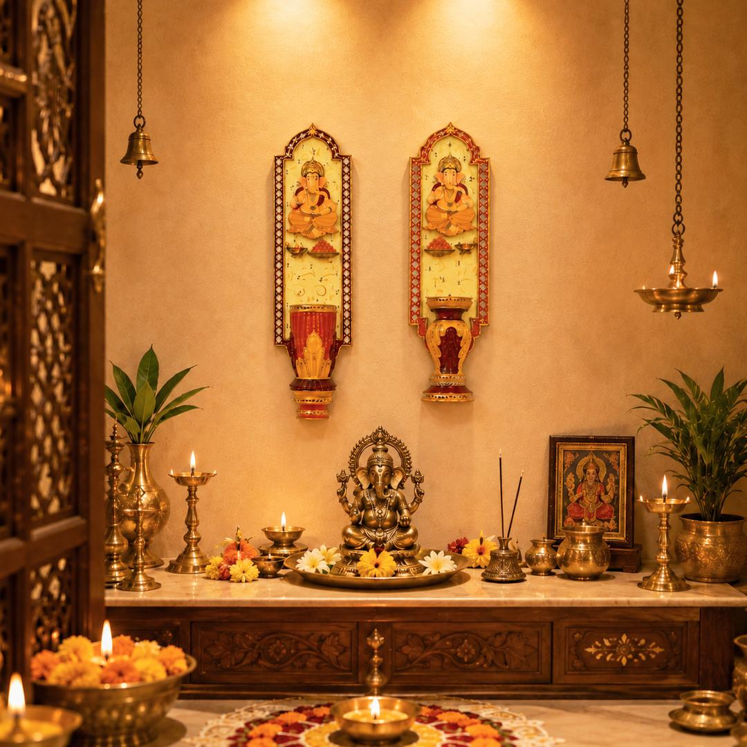 Shriyam Wall Panel Gajananam Pair