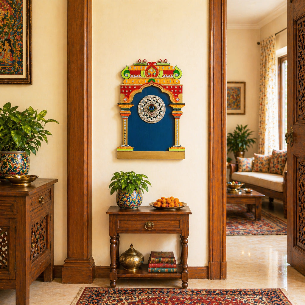 Gopuram Jharokha Frame Blue