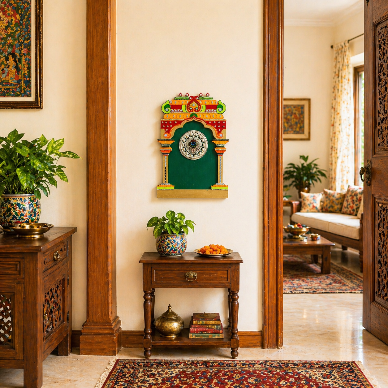 Gopuram Jharokha Frame Green

