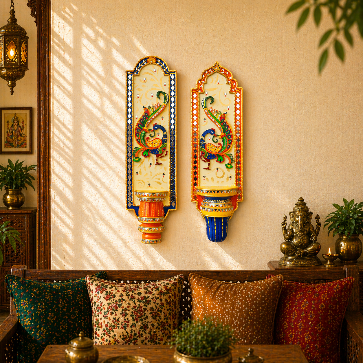 Shriyam Wall Panel Peacock