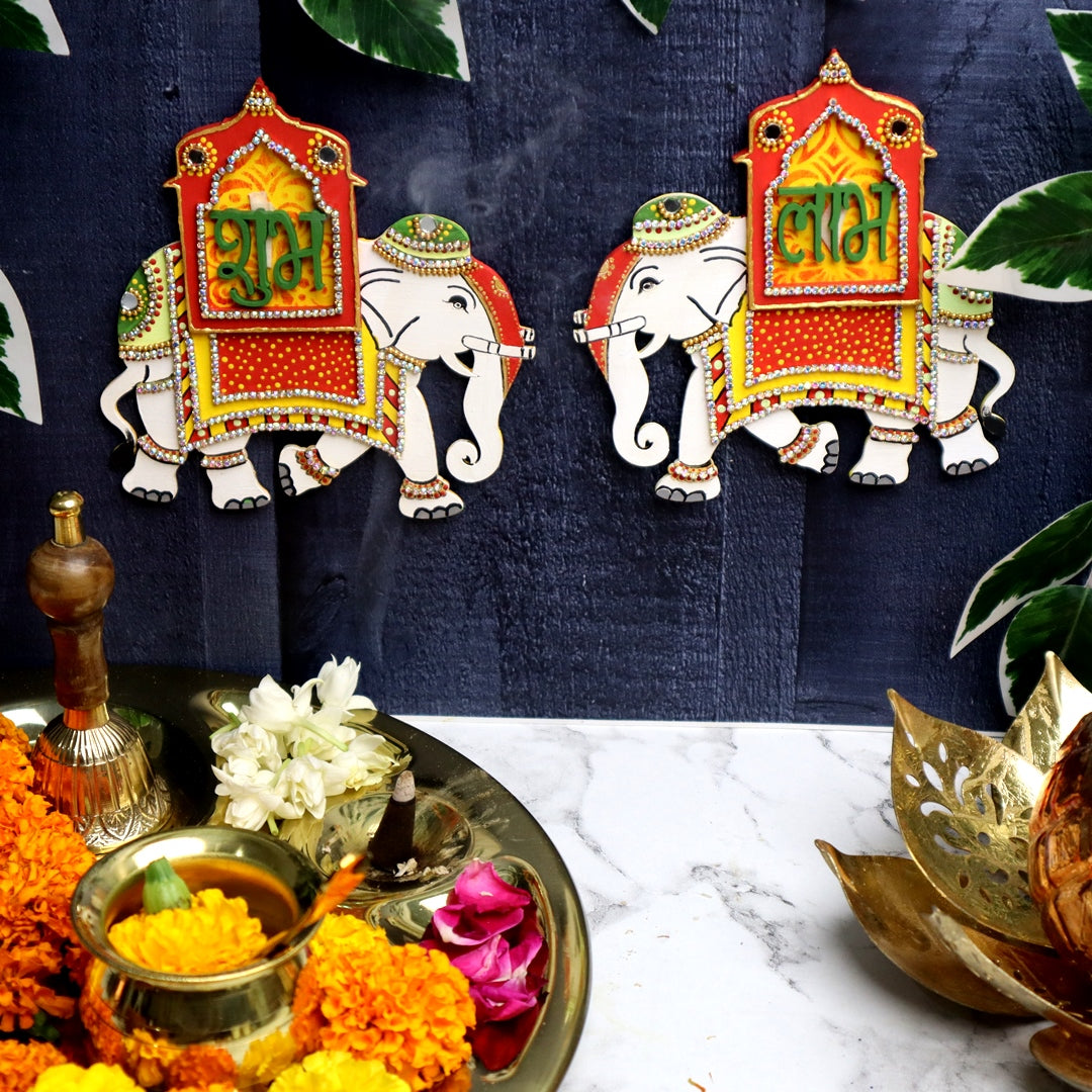 Gaj kesari Shubh Labh Sohn Diwali Decor