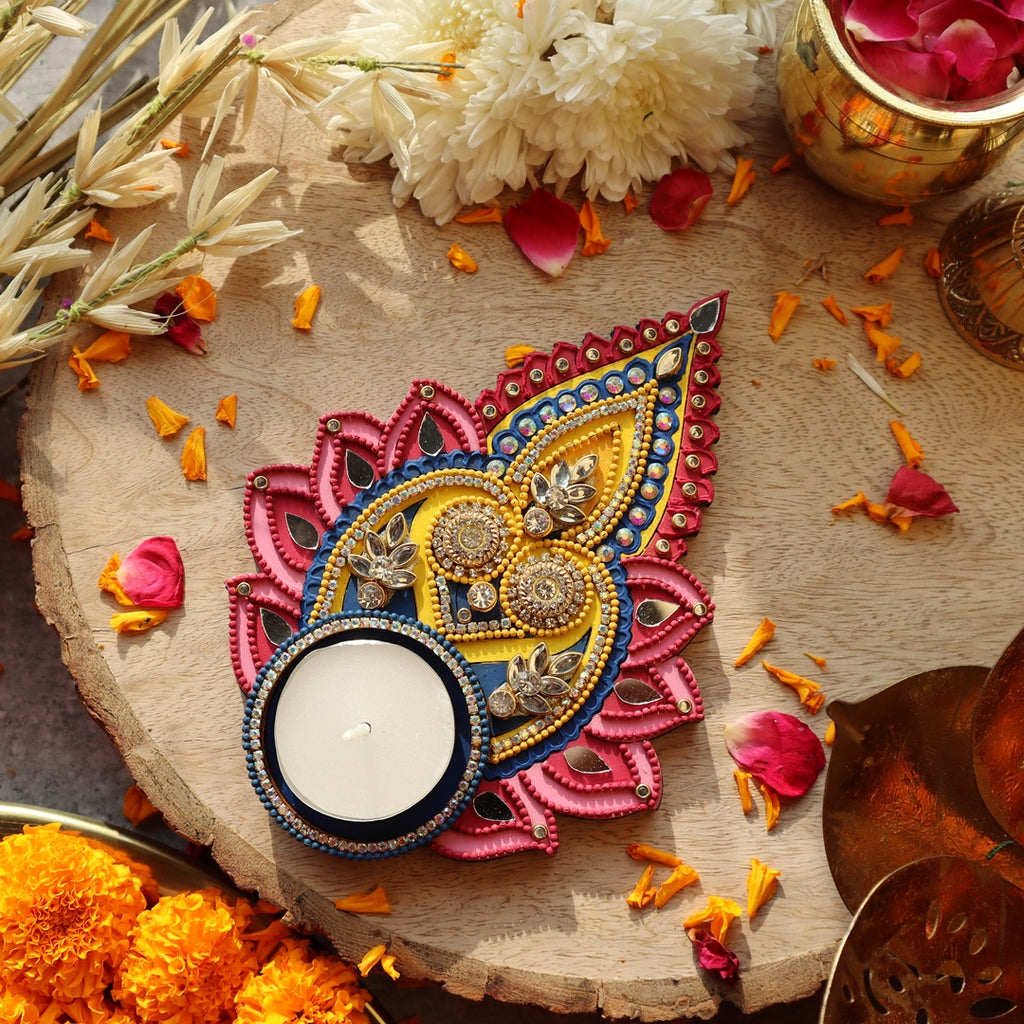 Tea Light Candle Holder Diya Tarunam