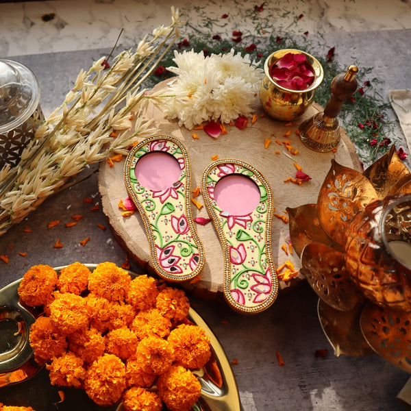 Charan Paduka Light Candle Holder Diya