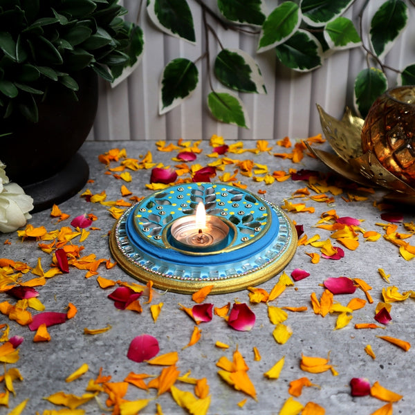 Hand Carved Tea Light Circle