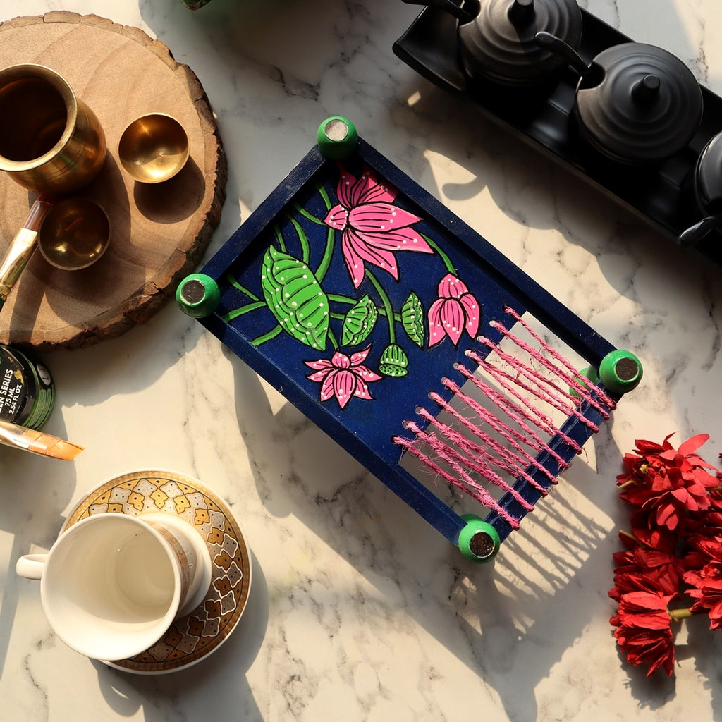 Multipurpose Organizer Platter Chaarpai Pichwai Lotus