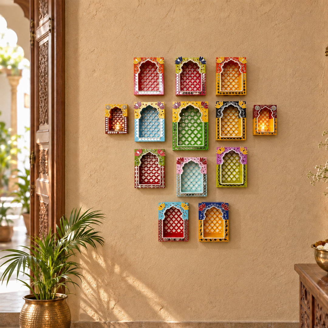 Rajwadi Jali Jharokha Wall Set - Jhalak