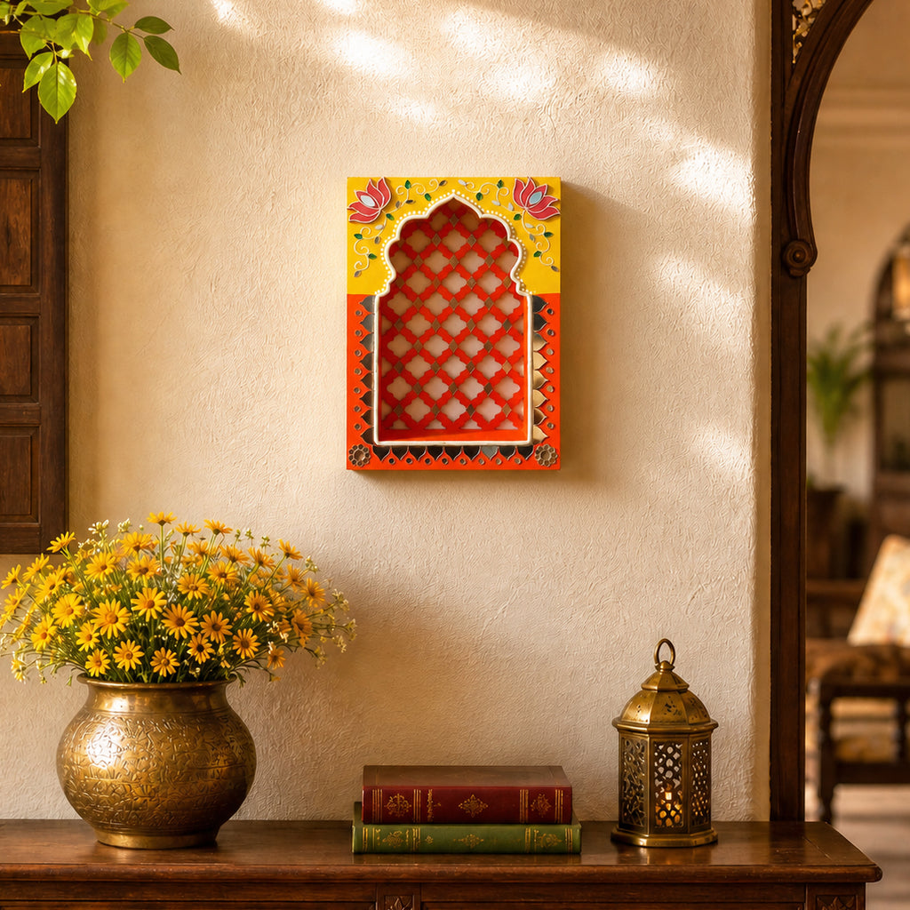 Royal Jali Jharokha Yellow & Oranges Series
