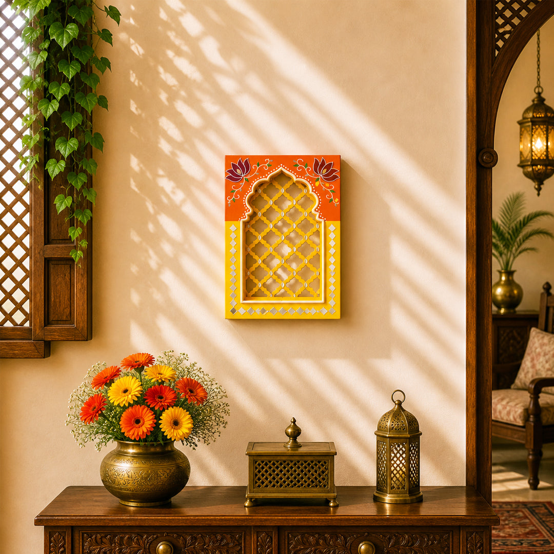 Royal Jali Jharokha Yellow & Oranges Series