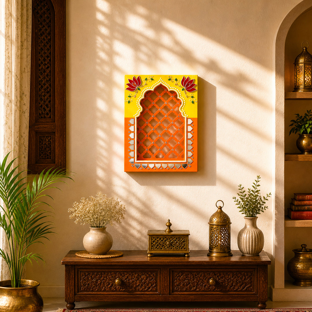 Royal Jali Jharokha Yellow & Oranges Series