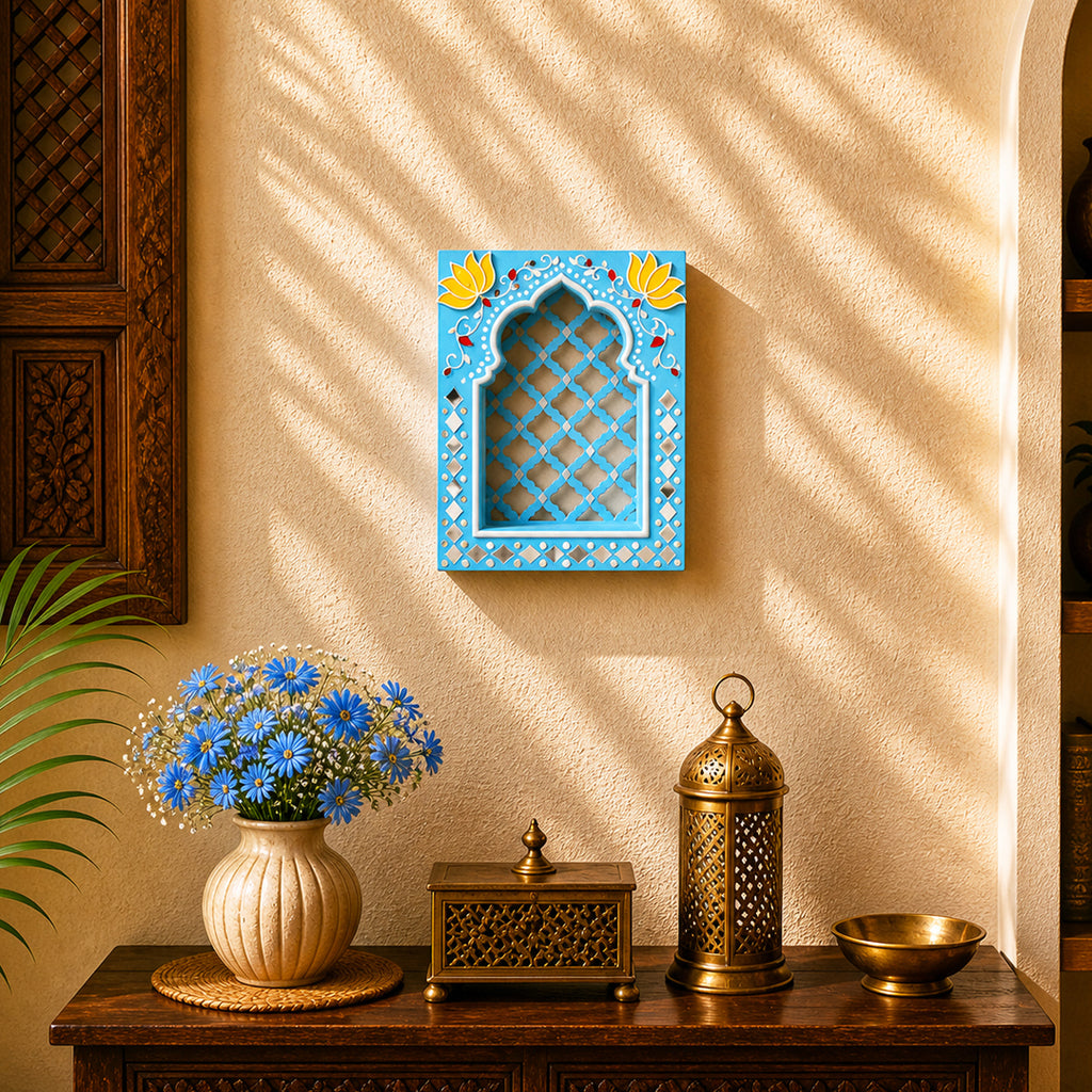 Royal Jali Jharokha Single Cool Colors Series
