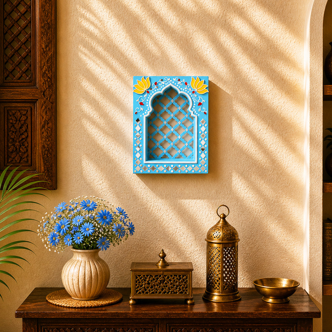Royal Jali Jharokha Single Cool Colors Series