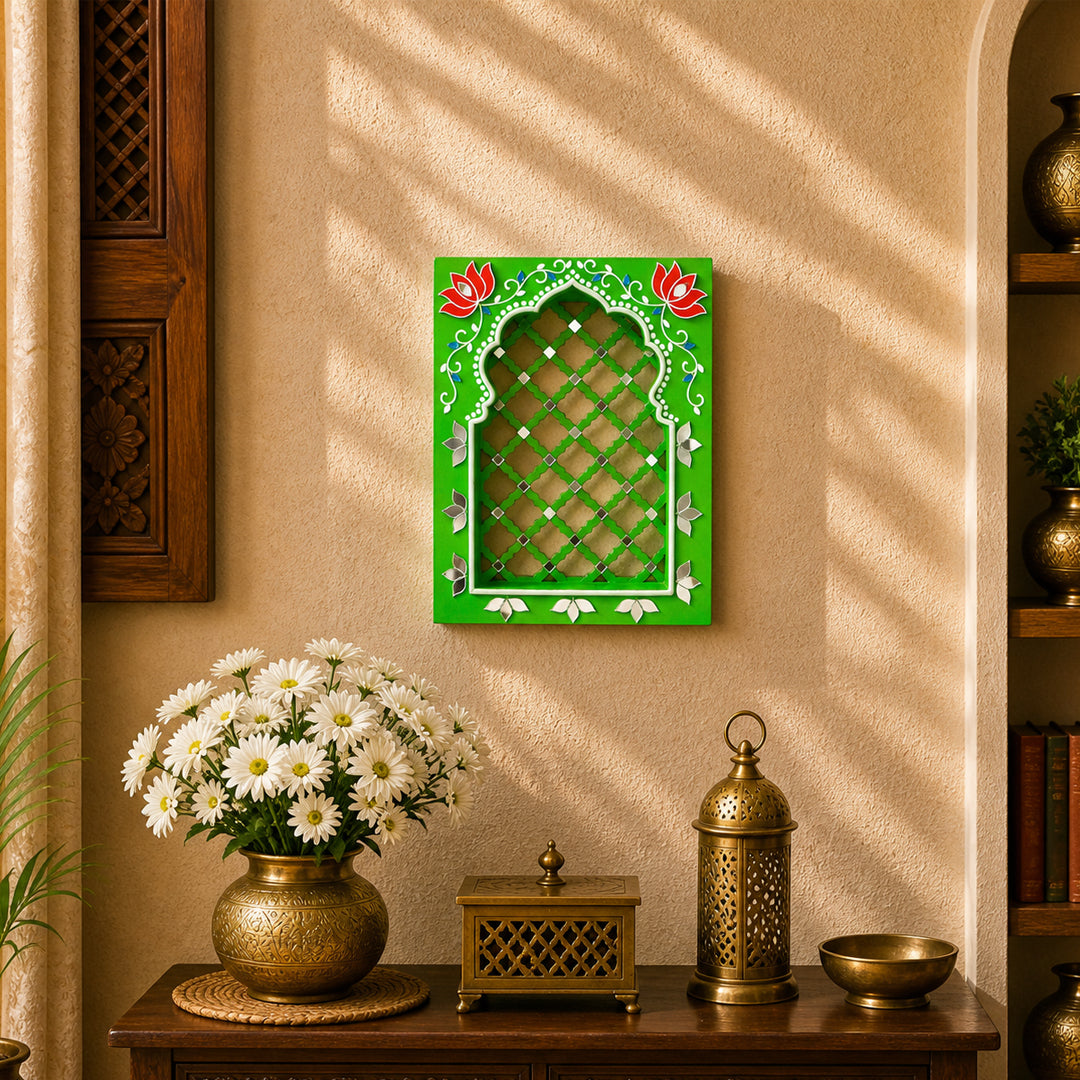 Royal Jali Jharokha Single Cool Colors Series