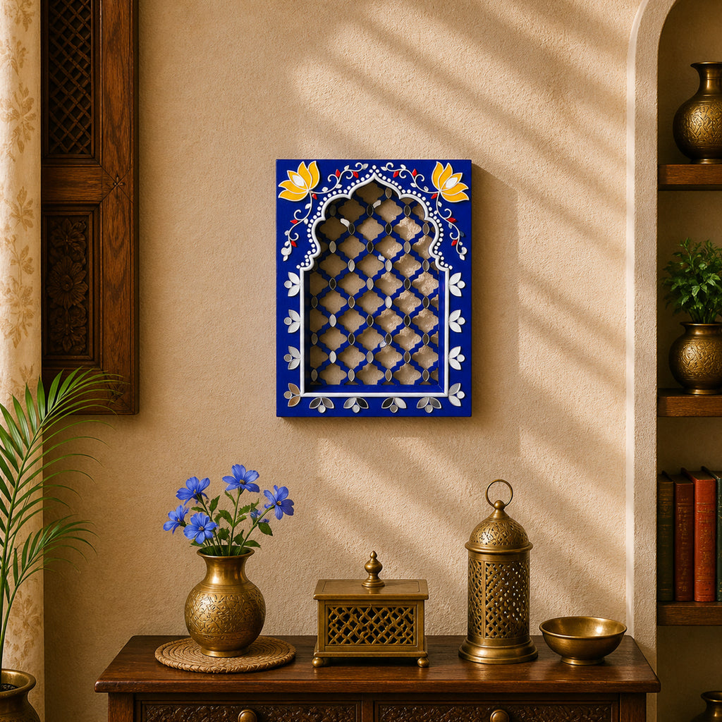 Royal Jali Jharokha Single Cool Colors Series