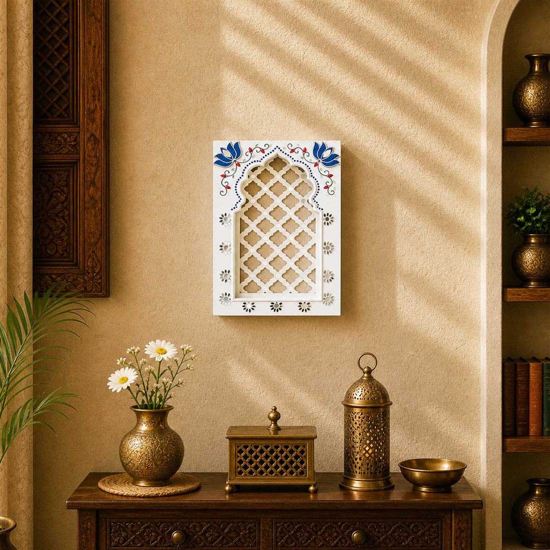 Royal Jali Jharokha Single Cool Colors Series