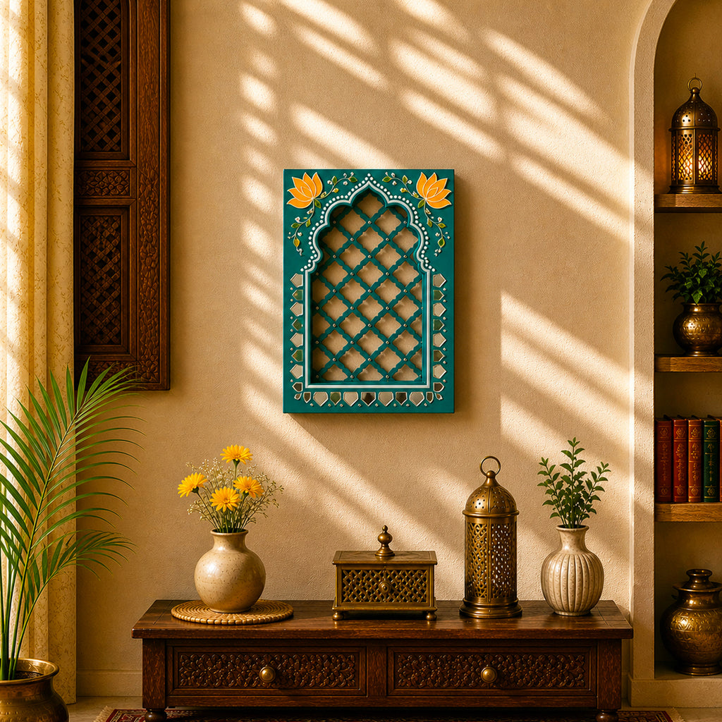 Royal Jali Jharokha Single Cool Colors Series