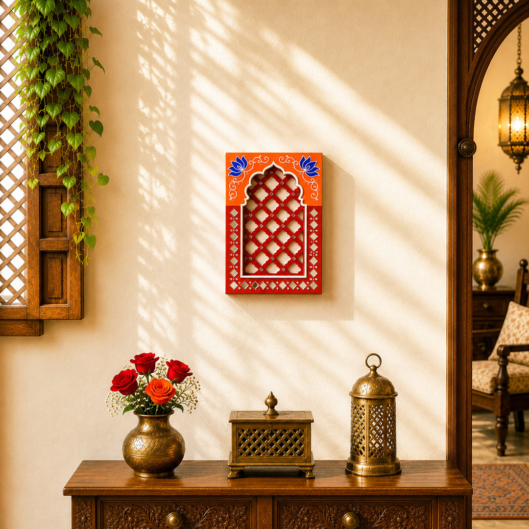 Royal Jali Jharokha Reds & Browns Series