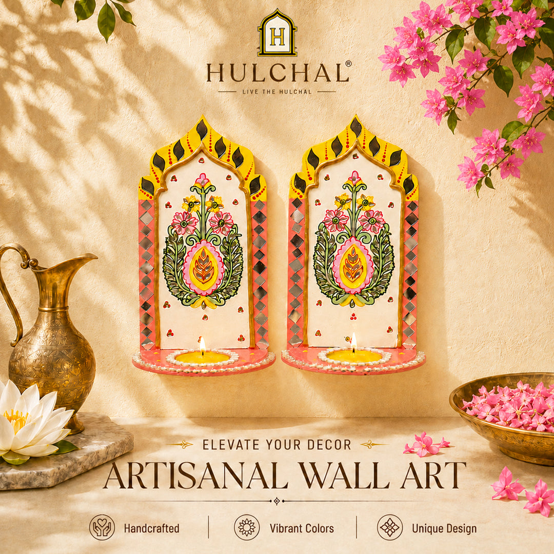 Motif Jharokha T Light Holder Double Color Border