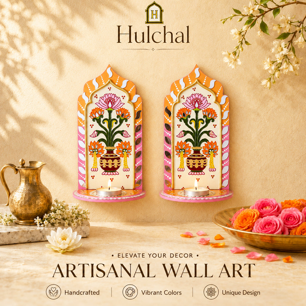 Motif Jharokha T Light Holder Double Color Border