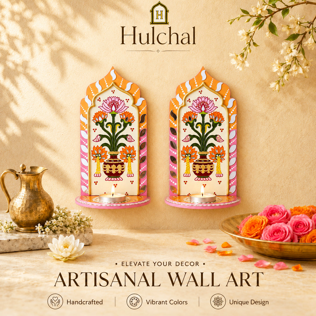 Motif Jharokha T Light Holder Double Color Border
