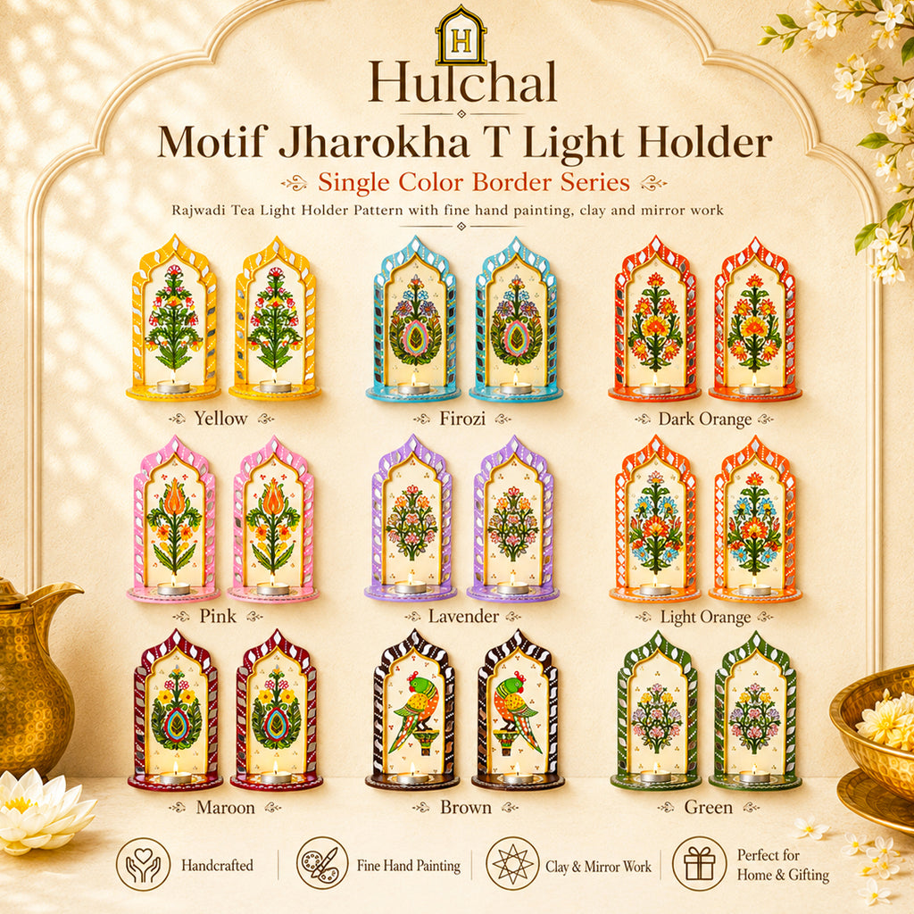 Motif Jharokha T Light Holder Single Color Border