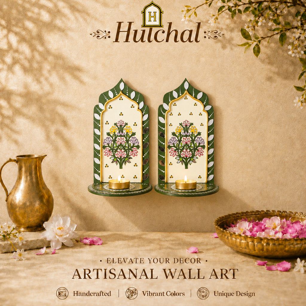 Motif Jharokha T Light Holder Single Color Border