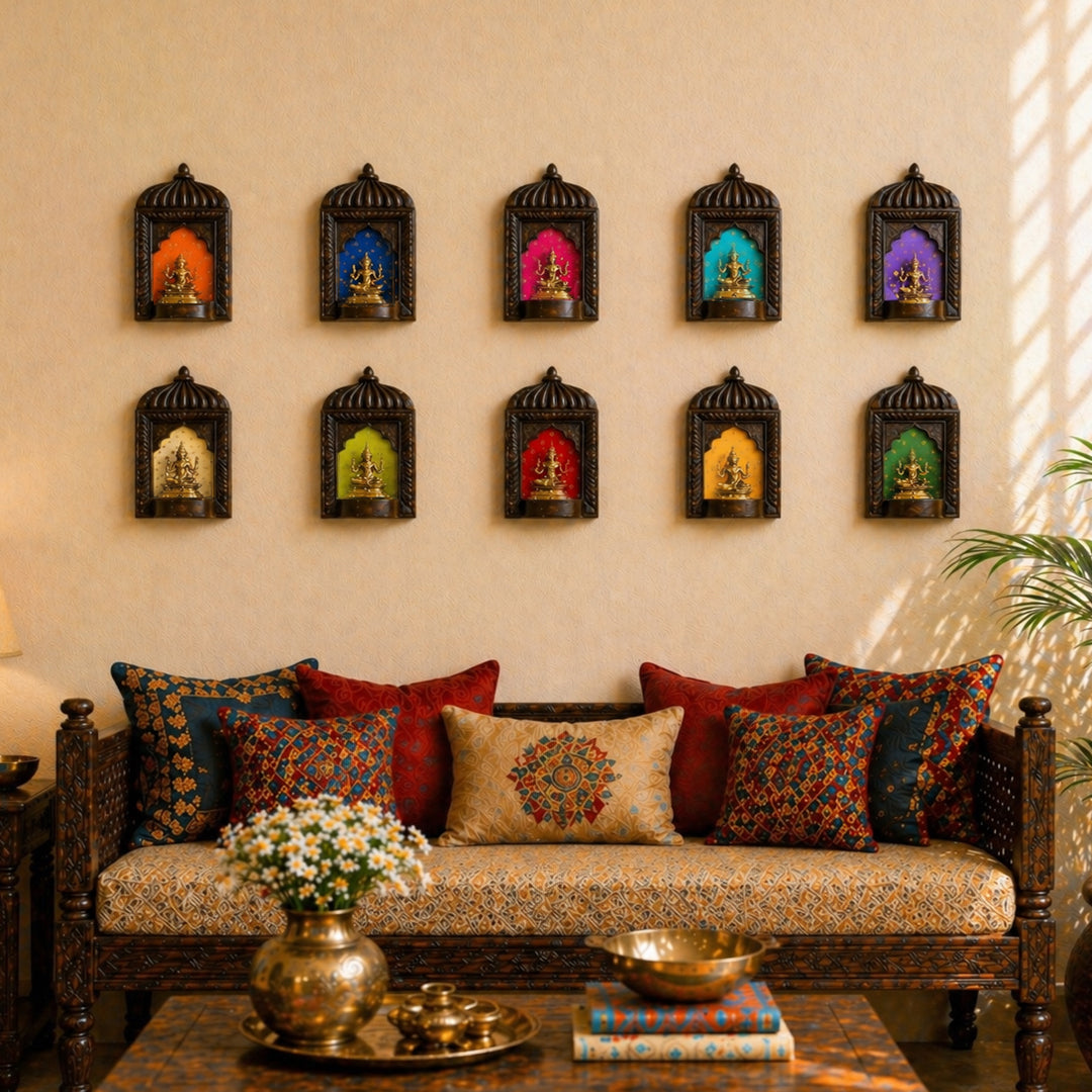Natural wood jharokha Set