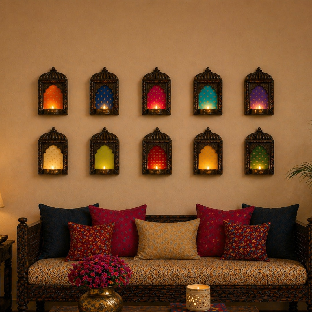 Natural wood jharokha frame