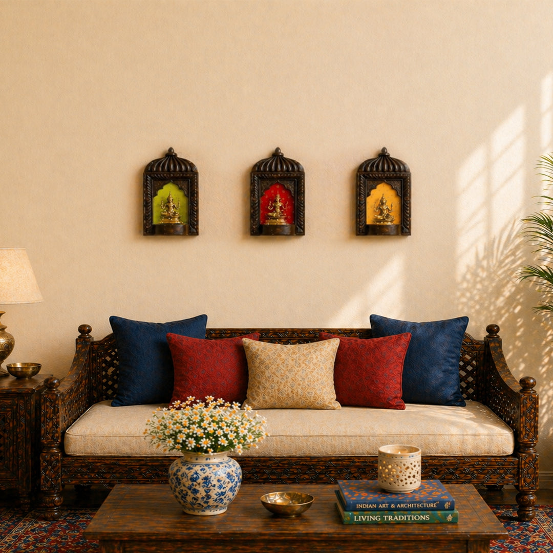 Natural wood jharokha Set