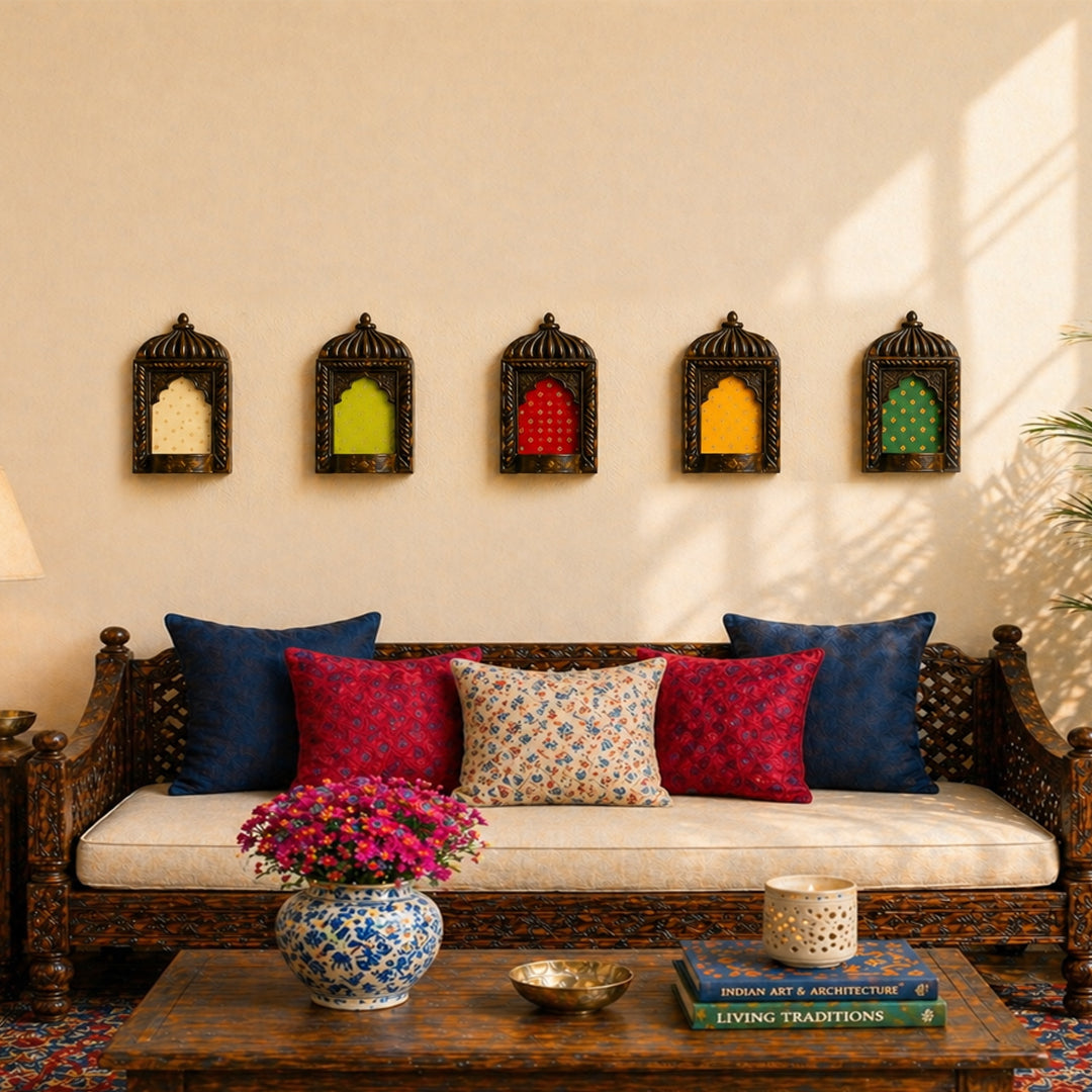 Natural wood jharokha Set