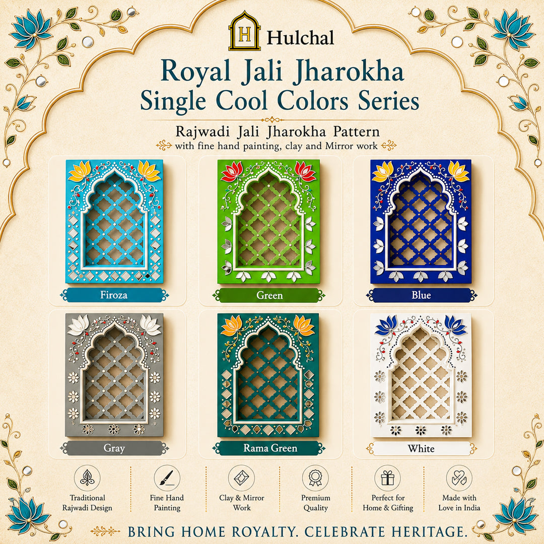 Royal Jali Jharokha Single Cool Colors Series