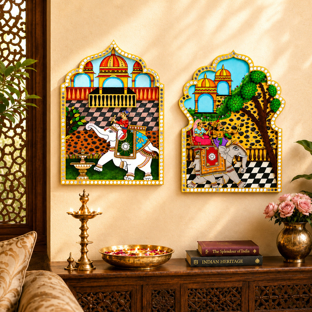 Royal Procession Pichwai Wall Frames