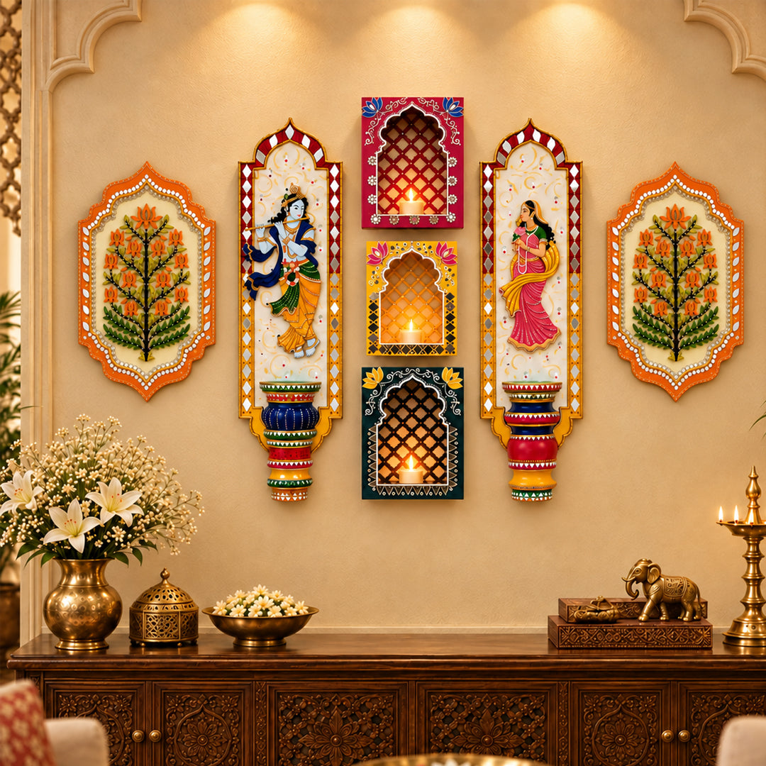 Shri Radhe Madhav Wall Set