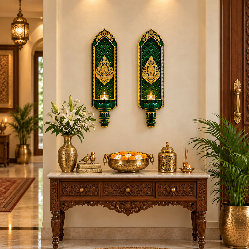 Shriyam Wall Panel RajVilas Pair Emerald